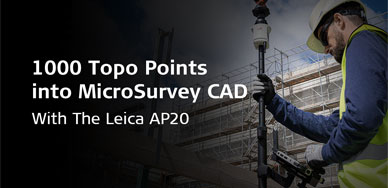 1000 Topo Points Into MicroSurvey CAD With The Leica AP20