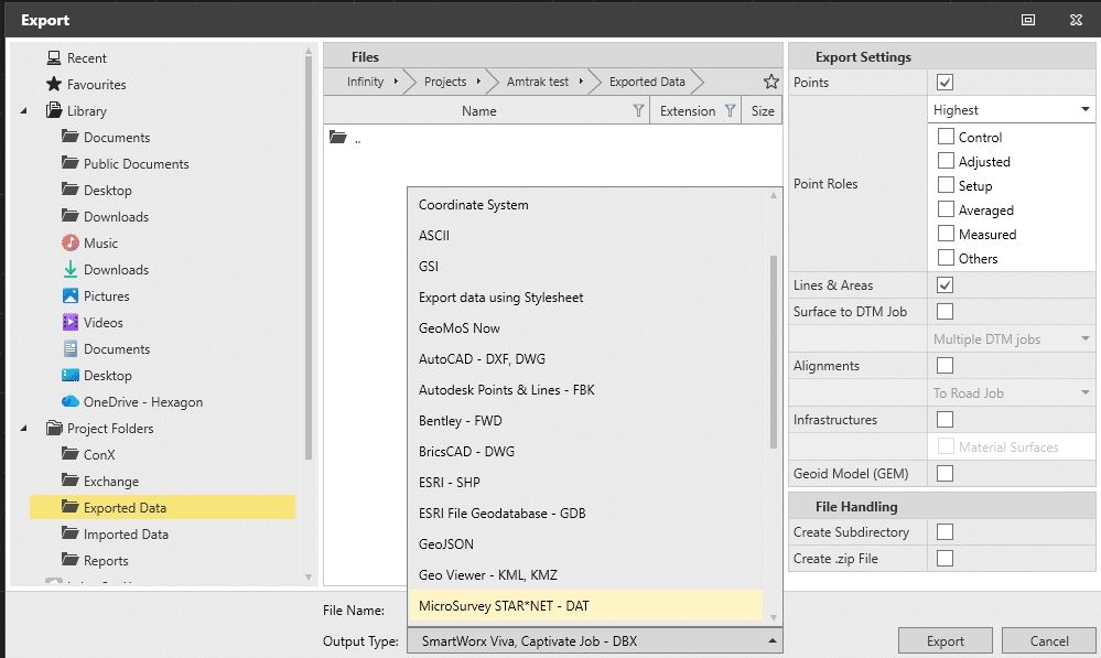 Leica Infinity Export